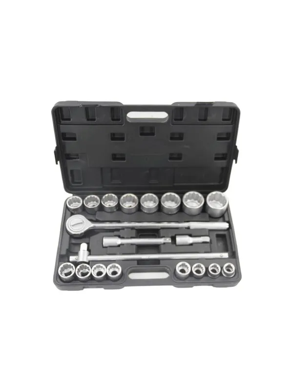 JUEGO DE LLAVES DE VASO ESTRIADAS CON LLAVE DE CARRACA SONGHE TOOLS S0471