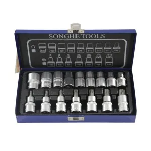JUEGO DE LLAVES DE VASO TORX SONGHE TOOLS S042 (MACHO/HEMBRA)